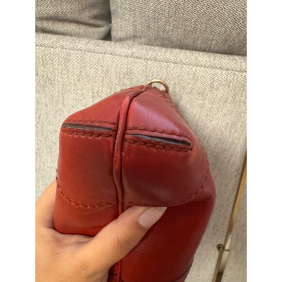 VTG Gucci Jackie Handbag Womens Red Calfskin Leather Top Handle Shoulder Strap - Picture 4 of 12